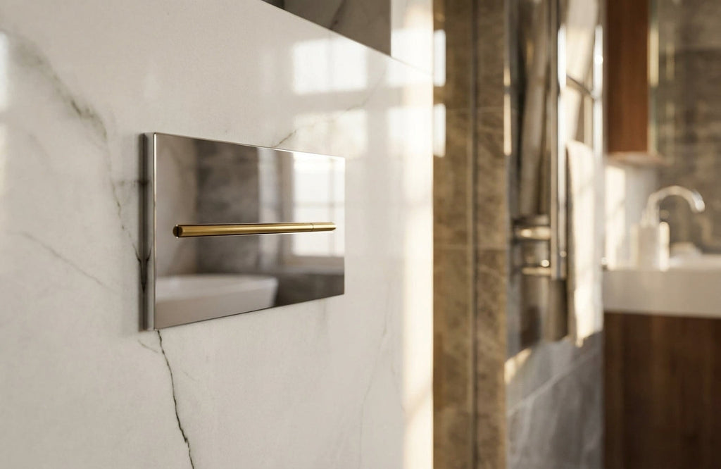 2420mm Matt Waterproof Wall Panelling in Modern Marble Finish - detail view
