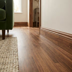 Rounded Edge Upstand Walnut Block Worktop, 3000mm Length - detail view