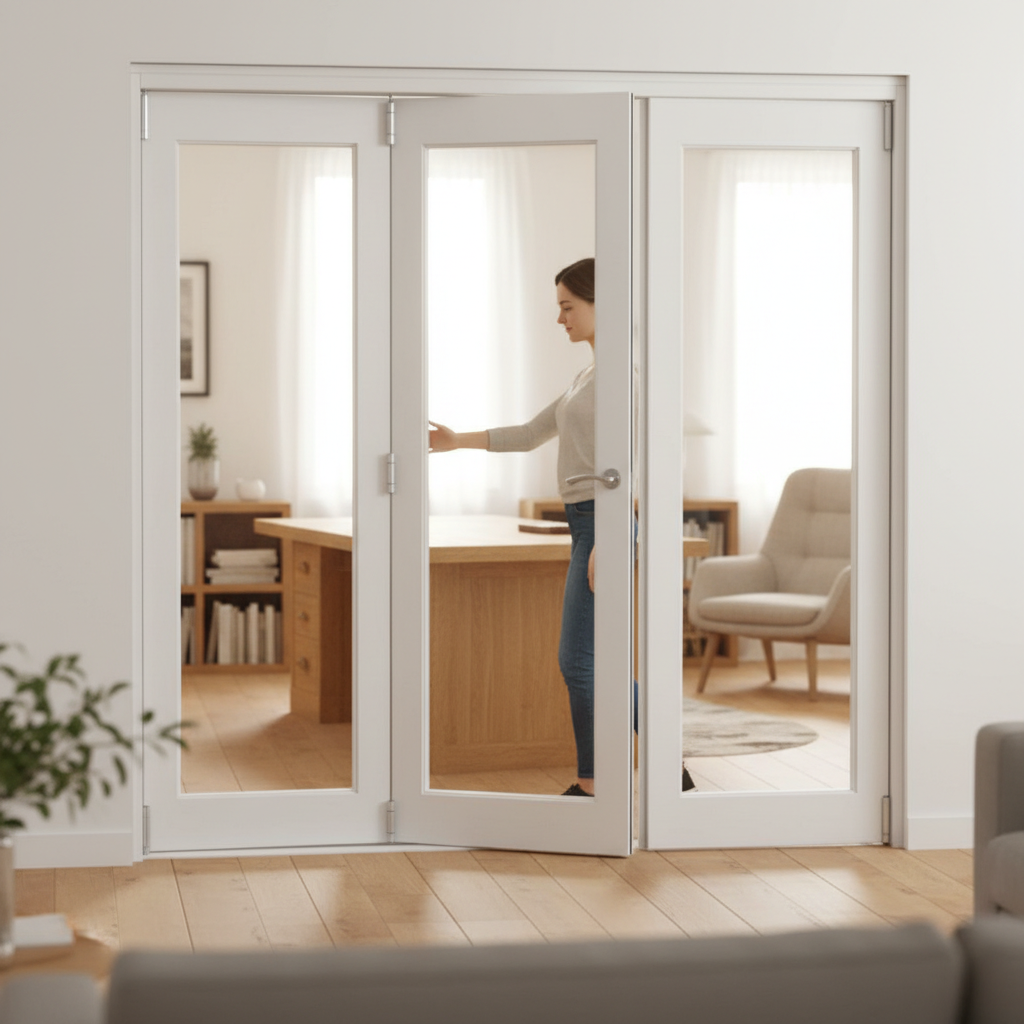 Premium 7ft Internal Folding Bifold Set with Reversible Configuration and Engineered Core for Enhanced Stability