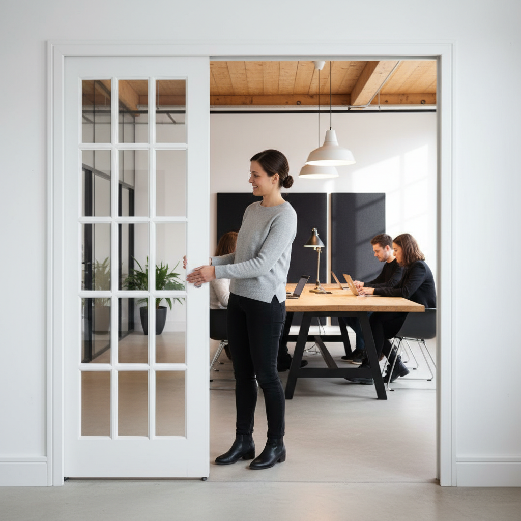 Premium Glazed Telescopic Pocket Door System with 15 Panels, Maintenance-Free Track, and 100 kg Weight Capacity