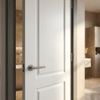 Smooth 2 Panel White Internal Door, Primed, Lifestyle Moulded, Standard Core - detail view