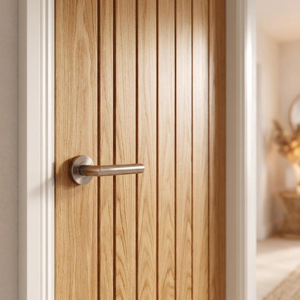 FD30 Fire Rated Oak Internal Made-to-Measure Fully Finished Door - detail view