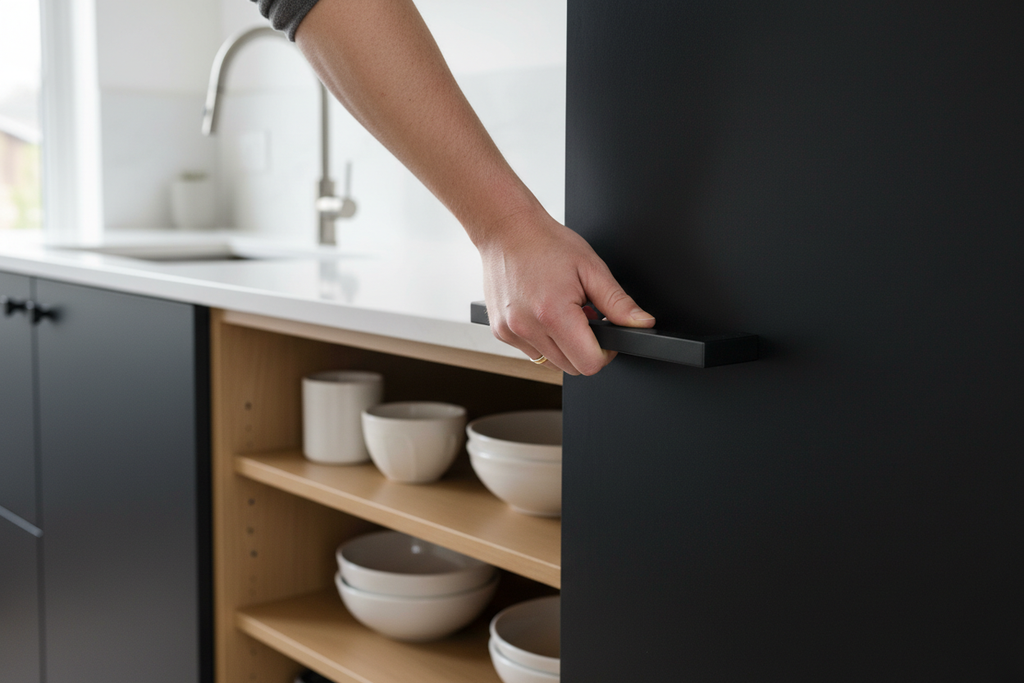 Premium Matt Black Mitred Pull Handle 300mm - Elegant Design with Superior Finish