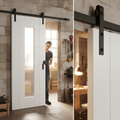 Premium Internal Sliding Door Set - 3 Panel Design with Obscure Glass for Light and Privacy