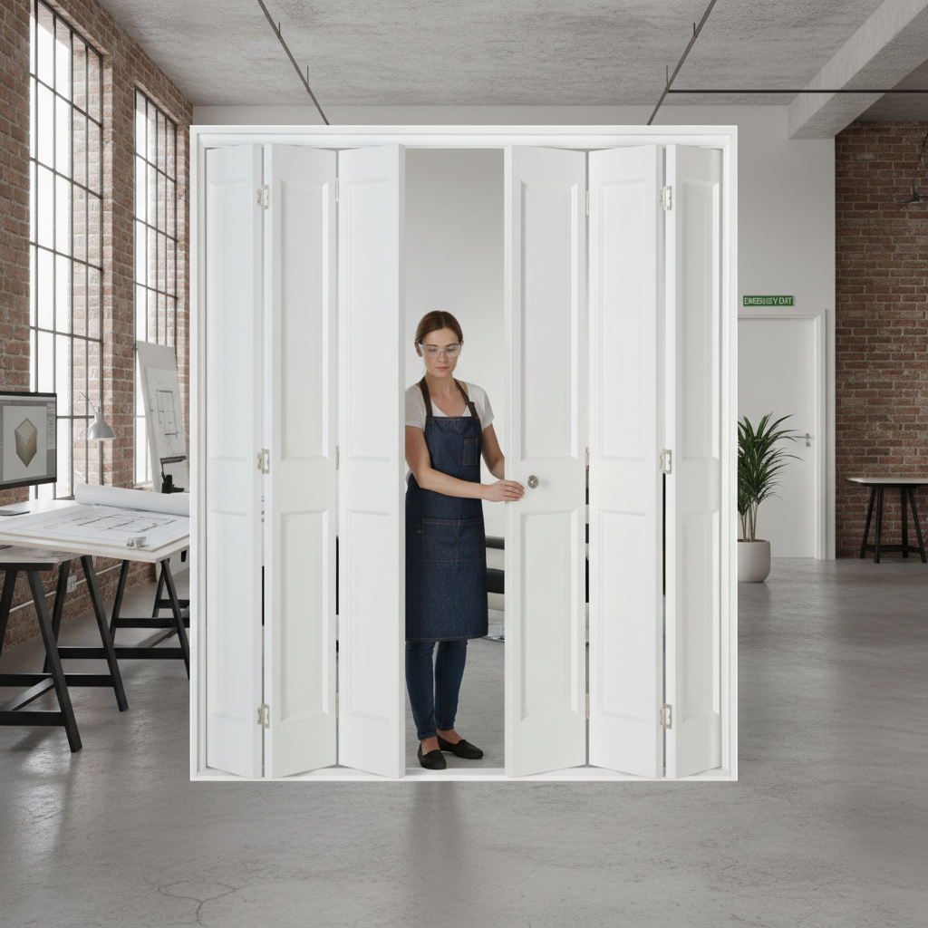 Premium 6 Leaf Bi-Folding Door Set with Slim Line Design for Space Saving and Easy Operation