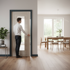Premium Internal Fully Finished Laminate Ladder Clear Glass Door - Stylish Ivory Oak Design with Lifetime Guarantee - Image 2