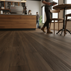 Professional 5mm Embossed Purecoat Rigid Core Vinyl Flooring with Oak Effect, Waterproof and Sound Insulating for Residential and Commercial Use