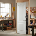 Premium 2 Panel Internal White Moulded Fire Door - Half-Hour Fire Rated, Contemporary Design