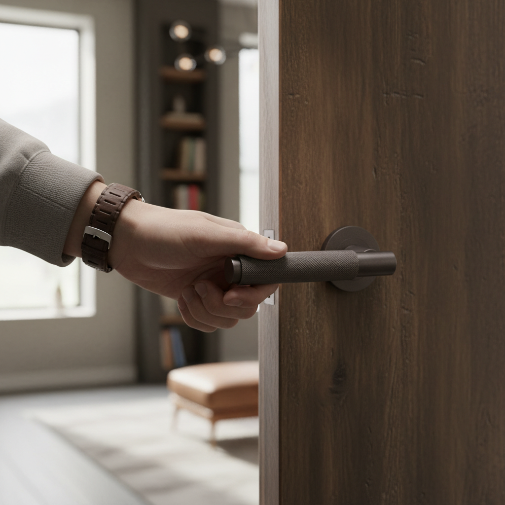 Premium Knurled Lever on Rose with 25-Year Guarantee, Suitable for Fire Rated Doors in Domestic and Commercial Use