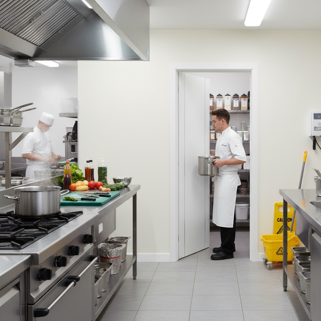 Premium Fully Finished White Fire Door with Aluminium Inlays - Modern FD30 Fire Safety Solution