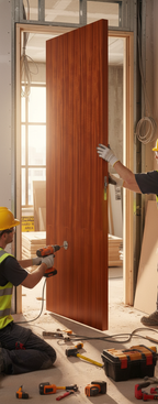 Premium Flush Fire Door with 30-Minute Fire Protection and Elegant Design - High-Quality Professional Grade for Industrial and Commercial Applications