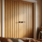 Internal Oak Door Pair, Unfinished, Solid Engineered Core, 121378 - detail view