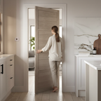 Premium Blonde Oak Slimline Internal Door with 4 Panels and Engineered Construction for Enhanced Stability