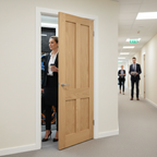 Premium Made-to-Measure FD30 Fire Door with Unfinished Oak Finish for Custom Aesthetic and Safety - Image 2