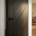 Internal Black Laminate Stockholm Door Fully Finished with Particleboard Core - detail view