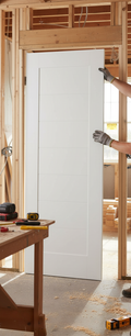 Premium White Primed Horizontal 5 Panel Internal Door for Contemporary Interiors