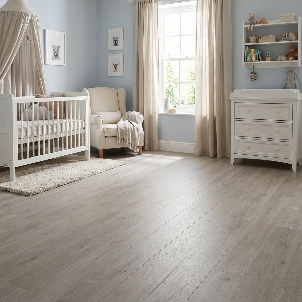 Basic 6mm Oak White Laminate Flooring