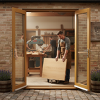 Premium 6ft Unfinished Oak Pattern 10 French Doors with Multi-Point Locking System and Matching Frame