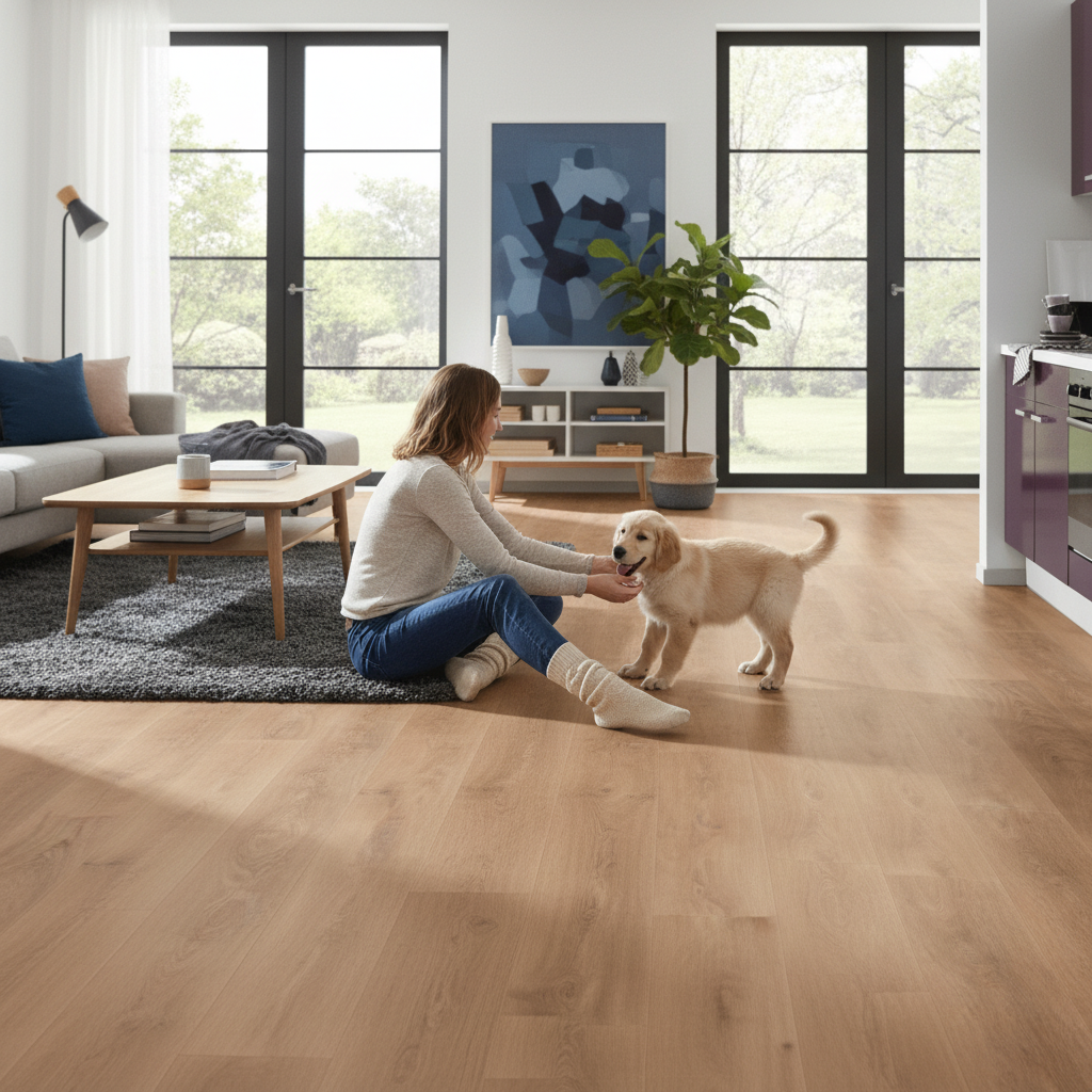 Premium 8mm Laminate Flooring with Water-Resistant Surface for Humid Areas - High-Quality Professional Grade for Industrial and Commercial Applicat...
