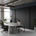 Premium Elevation Acoustic Wall Panelling in Graphite Black with Eco-Friendly Felt Backing for Enhanced Sound Quality and Modern Interiors