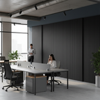 Premium Elevation Acoustic Wall Panelling in Graphite Black with Eco-Friendly Felt Backing for Enhanced Sound Quality and Modern Interiors
