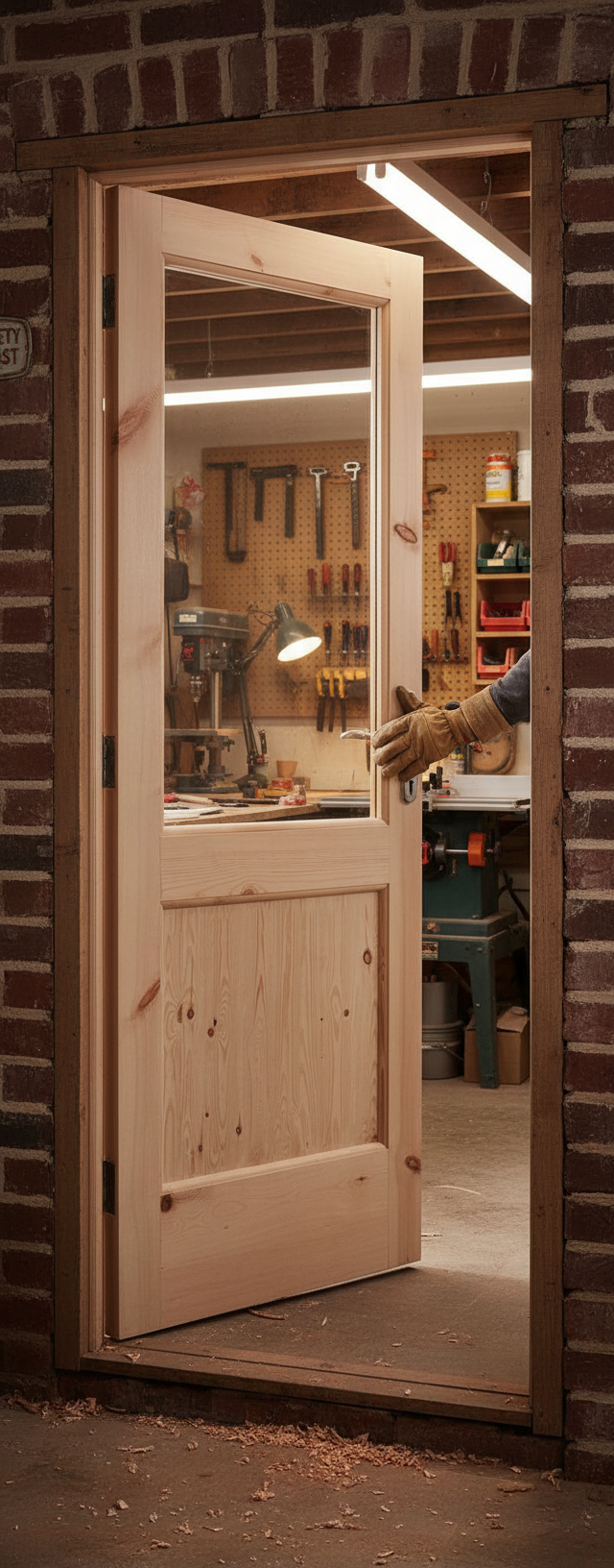 Premium Unfinished Redwood Unglazed 2XG 1 Panel Door for Custom Glazing - High-Quality Professional Grade for Industrial and Commercial Applications