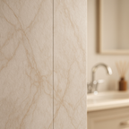 Matt Waterproof Wall Panelling in Neutral Marble - 2420mm - detail view