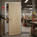 Premium Oak Internal Fire Door with Engineered Construction and FD30 Certification for Enhanced Safety