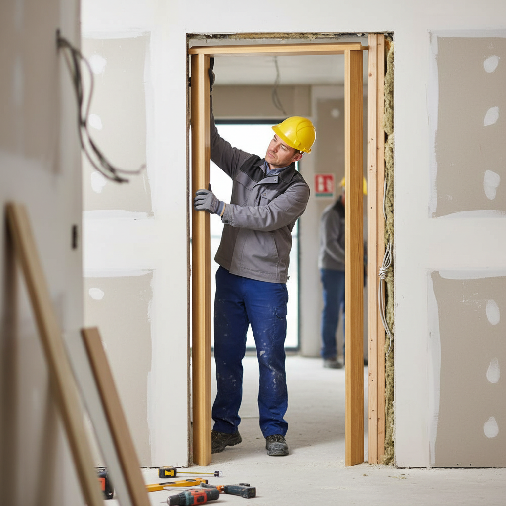 Softwood Internal Fire Door Lining Set with Grooves for Fire Seal Compatibility - Customizable Sizes and Finishes