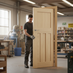Premium Internal Fire Door with Real American White Oak Veneer and Solid Core - Bespoke Sizes Available