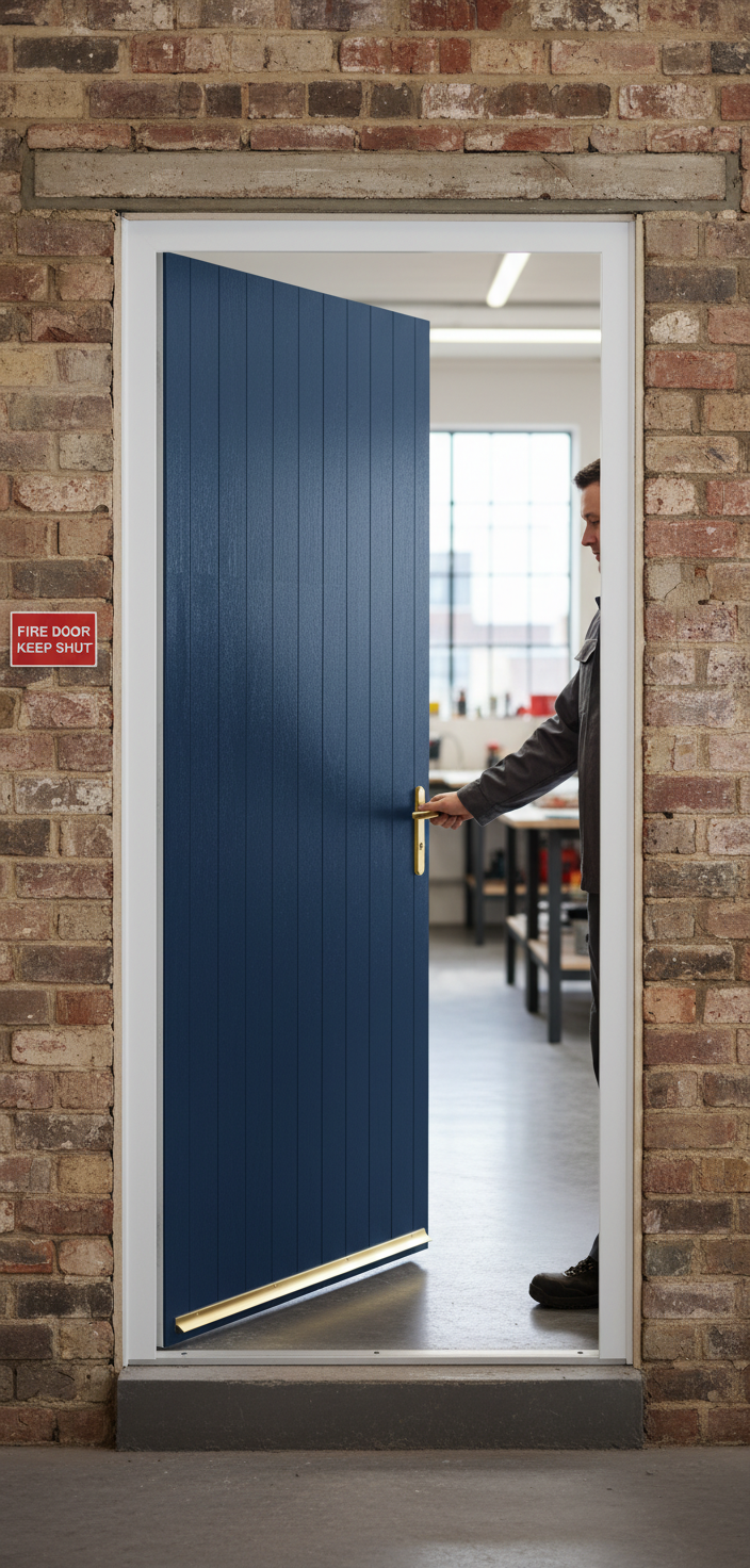 Premium Fire Door Set with 30-Minute Fire Resistance, Solid Core Design, and Multiple Color Options for Enhanced Security