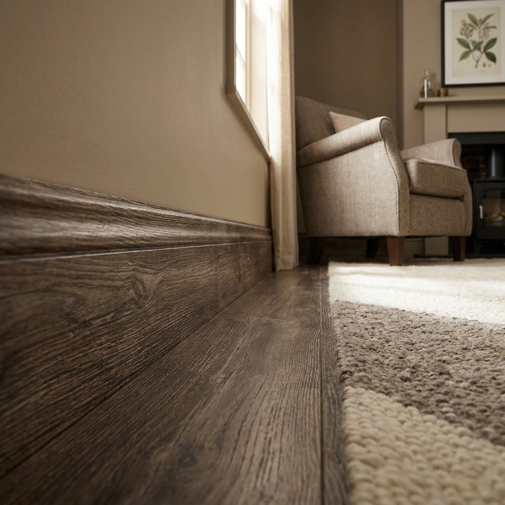 Mystic Pine Round Edge Upstand Worktop 3000mm x 95mm x 12mm - detail view