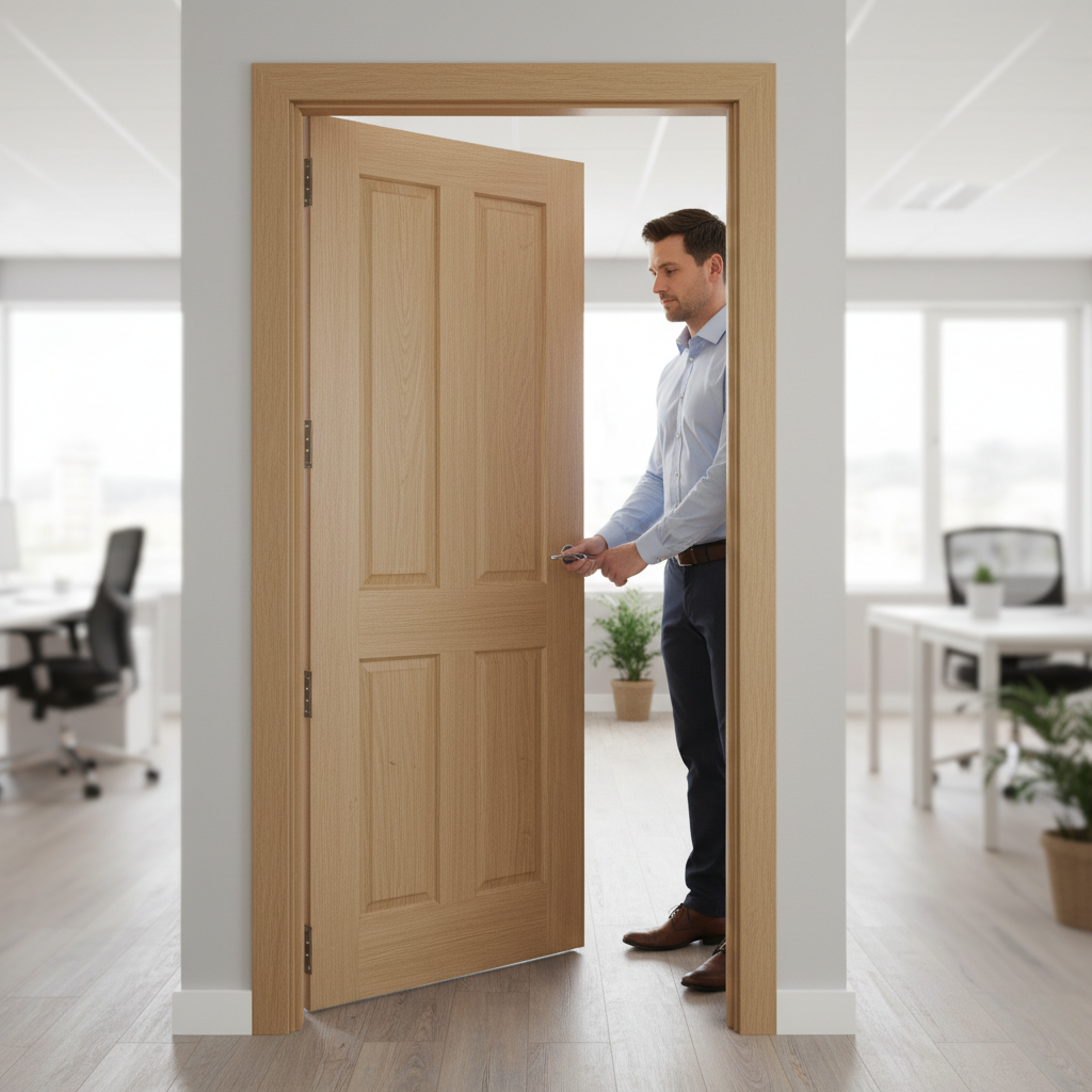 Premium Internal Fully Finished Four Panel Door for Traditional Interiors - High-Quality Professional Grade for Industrial and Commercial Applications