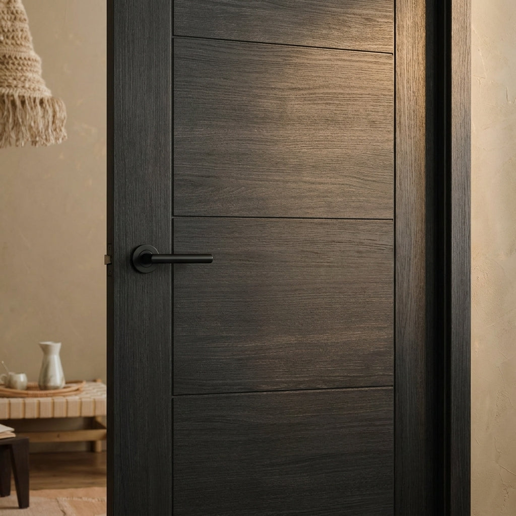Black Fully Finished Internal Ladder Door - detail view