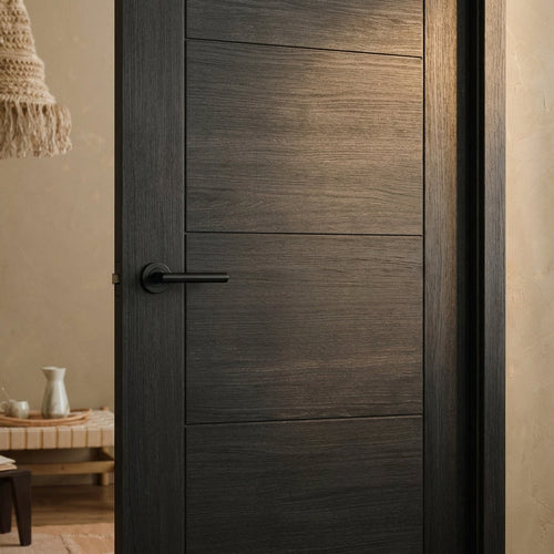 Black Fully Finished Internal Ladder Door - detail view