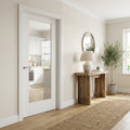 Internal White Primed Pattern 10 Door with Clear Glass