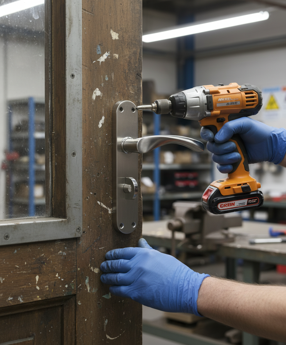 Premium Bathroom Lock with Lever Handle on Backplate - Multiple Variations Available for Enhanced Security and Accessibility