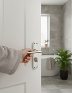 Premium Bathroom Lock with Lever on Backplate - Three Variations for Enhanced Security and Convenience