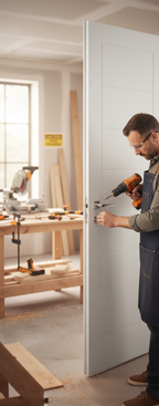 Premium White Primed Internal Door with V Groove Design for Stylish Home Upgrade