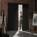 Premium Fully Finished Industrial Studio 3 Panel Pair Door - Modern Design with Durable 35mm Thickness for Sophisticated Interiors