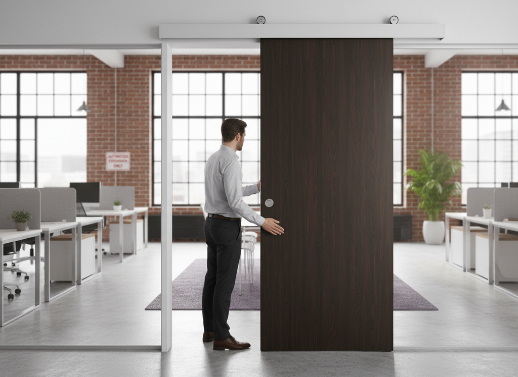 Premium Wall Mounted Sliding Door Kit with 2m Anodised Aluminium Track and Easy Installation for Up to 60 kg Doors