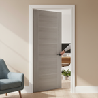 Premium Fully Finished Light Grey Laminated Internal Door for Modern Interiors - High-Quality Professional Grade for Industrial and Commercial Appl...