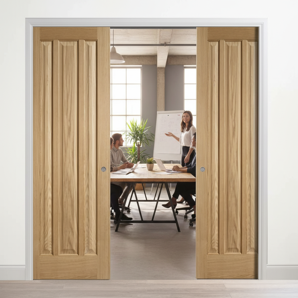 Professional Telescopic Pocket Door System with Wooden Jamb Kit and Adjustable Features for Space-Saving Solutions