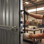 Premium Circular Autolock External Pull Handle Set - 1500mm, Matt Black Finish for Enhanced Security and Style