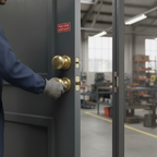 Mushroom Mortice Fire Door Knob Set with Satin Brass Finish, Fire-Rated Hinges, and 10-Year Guarantee - Image 2