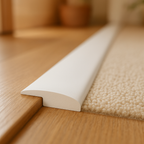 1m White Adapting Door Profile for Versatile Installations - detail view