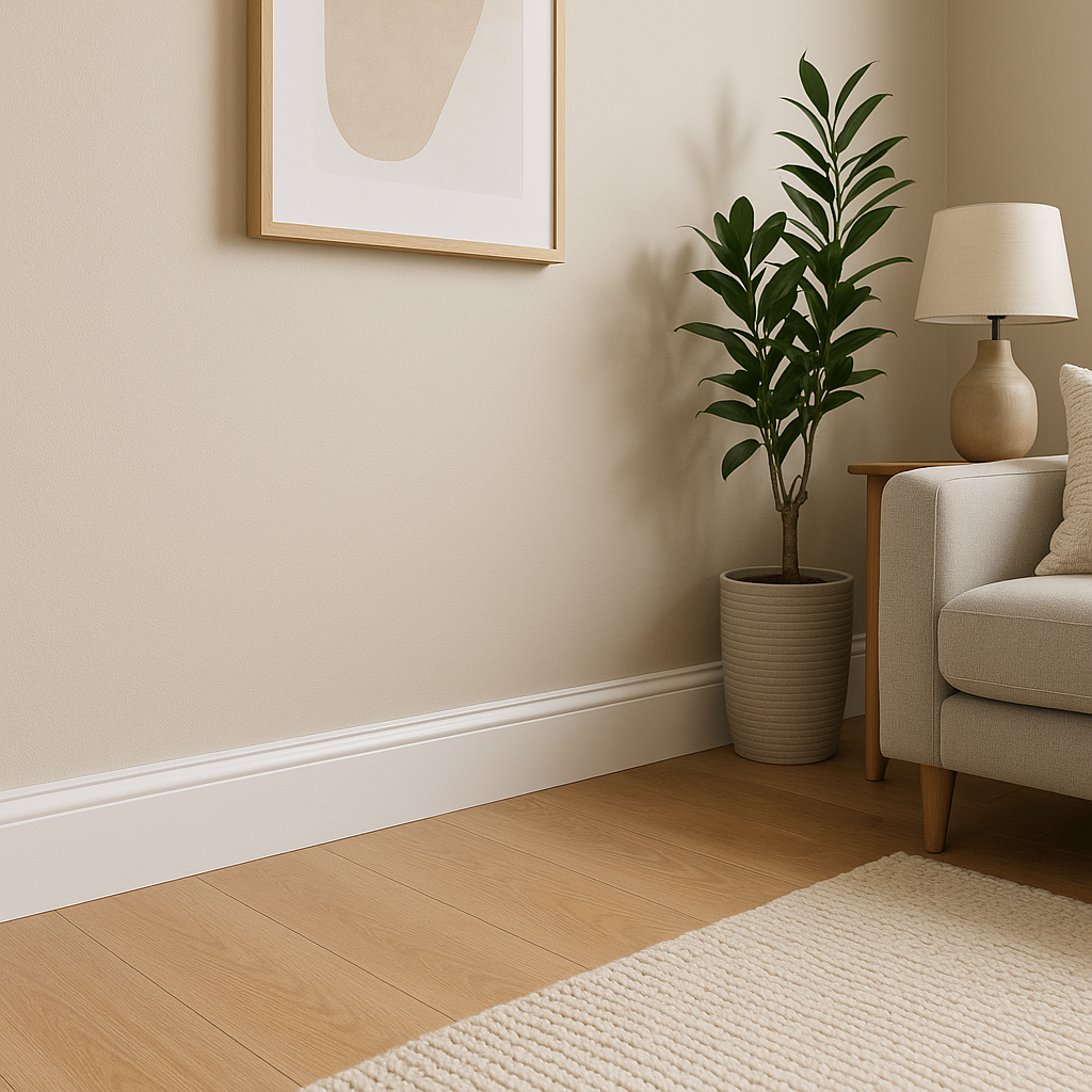 White Decorative Moulding 2.4m, 18mm x 51mm, Painted Finish