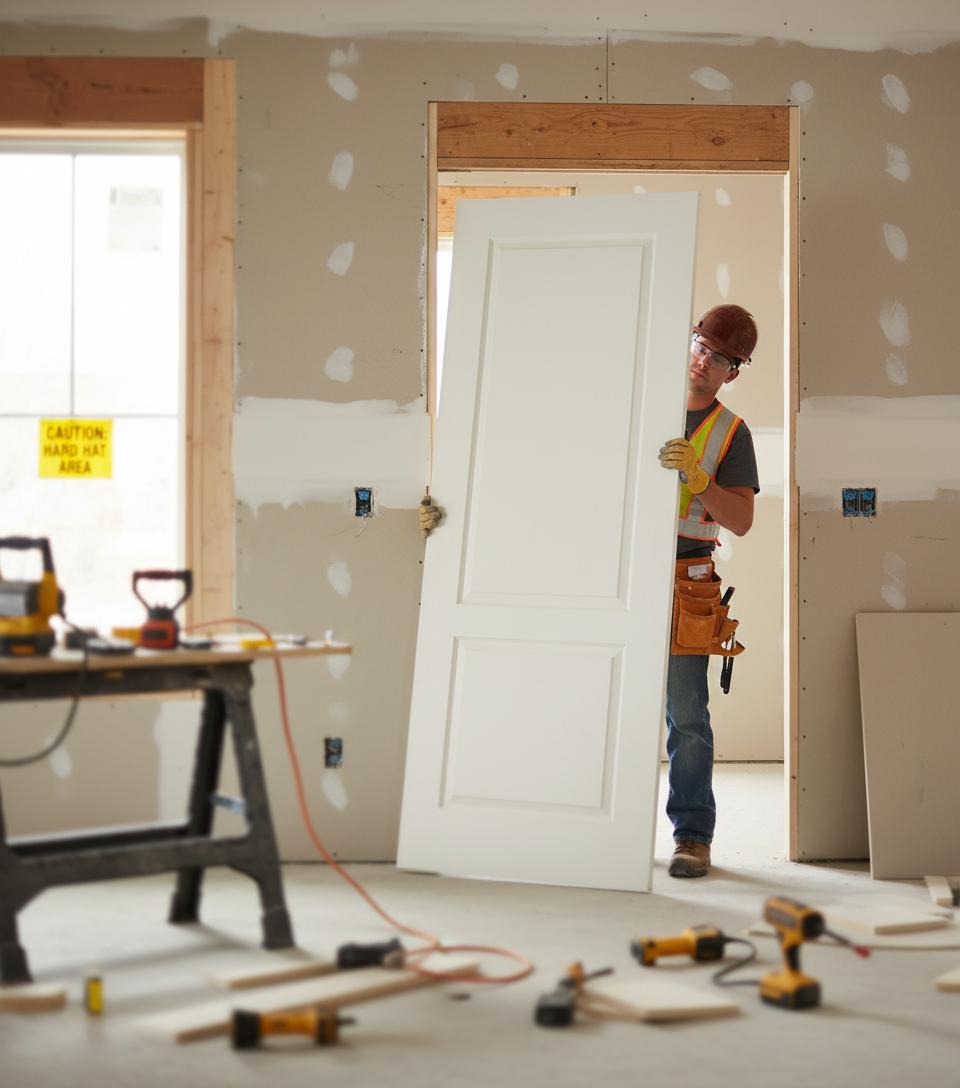 Premium White Moulded 2 Panel Internal Door with Elegant Design and FSC Certification