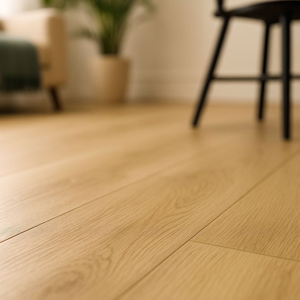 5mm Rigid Core LVT Flooring in Embossed Oak with UV Coating - detail view