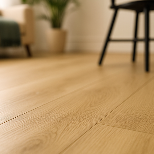 5mm Rigid Core LVT Flooring in Embossed Oak with UV Coating - detail view